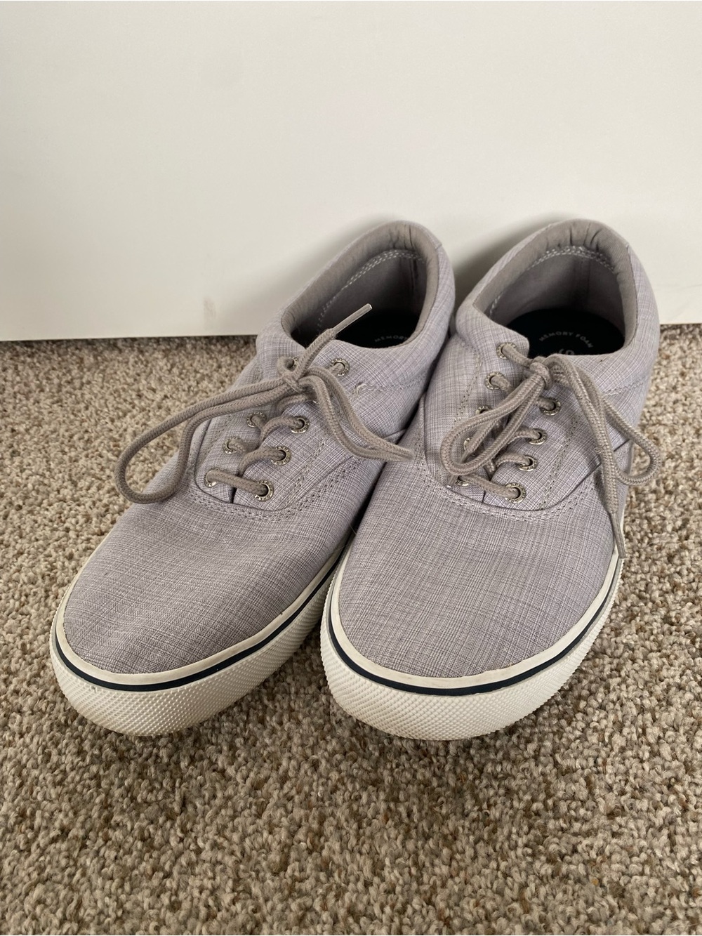 Sperry Men's Low-Top Lace-Up Sneakers in Light Gray